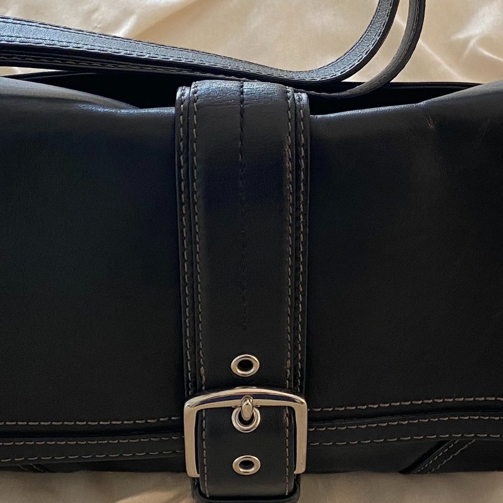 Coach Classic Black Leather Handbag